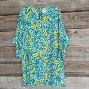 Mud Pie Bell Sleeve Floral Print Dress